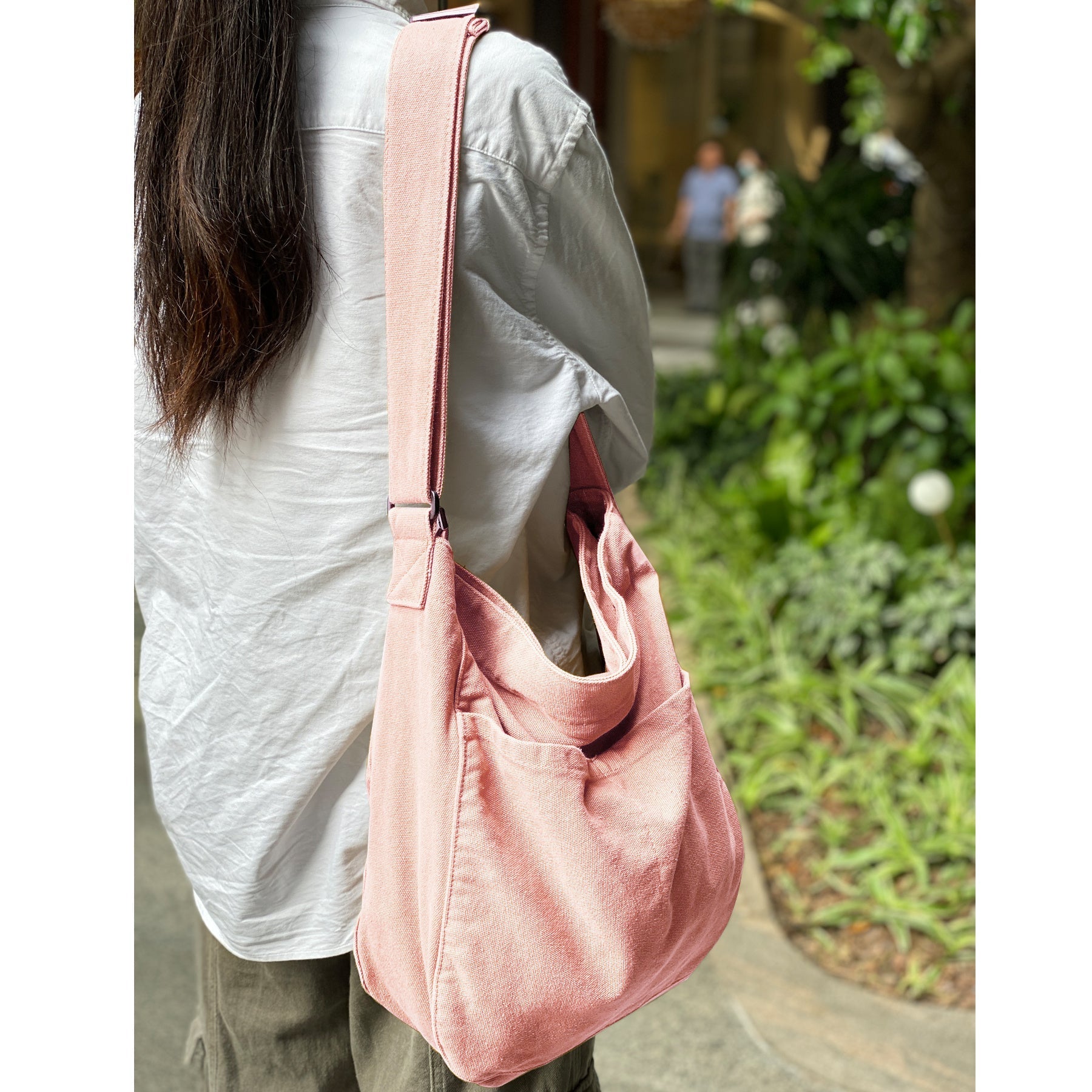 Men's Crossbody Bag – 7 Colors, Canvas, Large Capacity, for Travel & Work – detail view 22