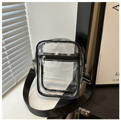 Men's Crossbody Bag – Clear, Adjustable Strap, Transparent – detail view 2