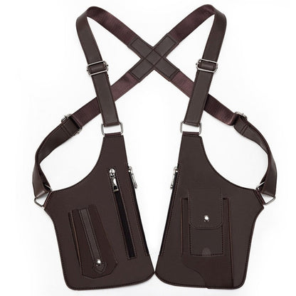 Men's Crossbody Bag – for Travel & Work, Armpit Vintage Underarm Messenger Pack – detail view 11