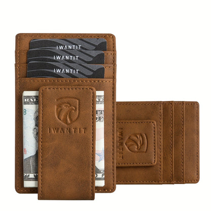 Men's Wallet – Genuine Leather, RFID Blocking – front view - product view 19