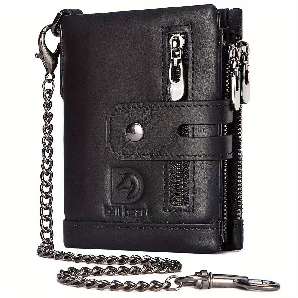 Men's Wallet – Anti-Theft, Double Zipper Coin Pocket Card – detail view 15