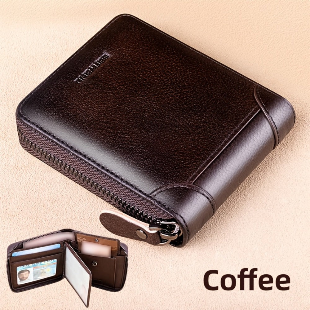 Men's Wallet – Genuine Leather, Large Capacity, RFID Blocking – detail view 8