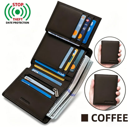 Men's Wallet – Genuine Leather, RFID Blocking, Anti-Theft, Compact – detail view 5