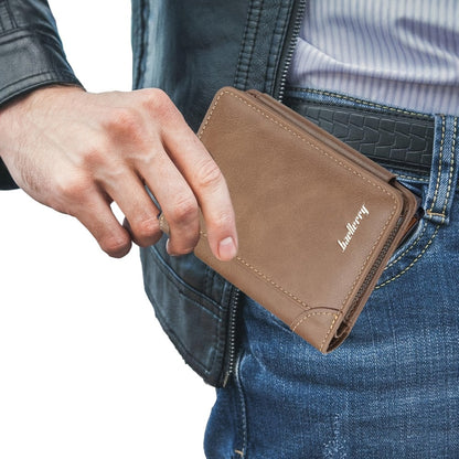 Men's Wallet – Polyester, Vintage Trifold Buckle Unisex Card – detail view 4