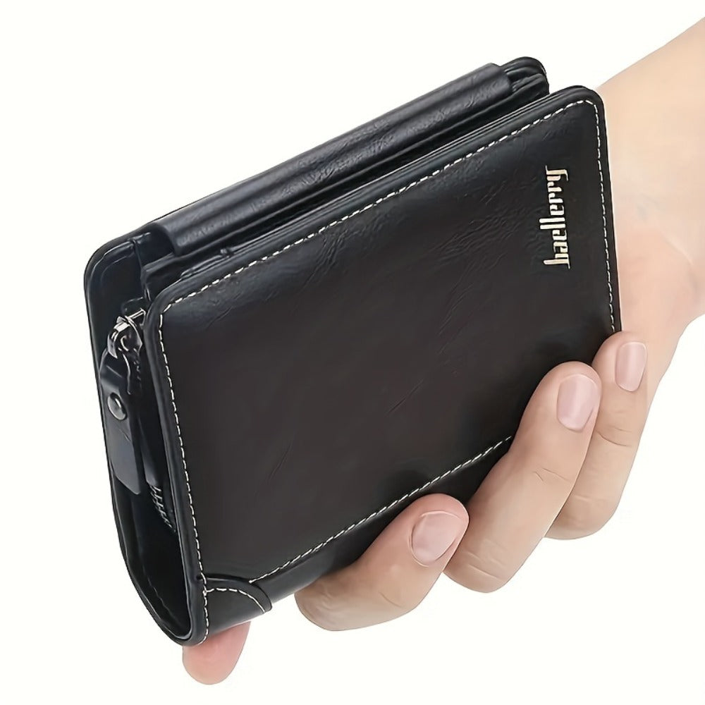 Men's Wallet – Polyester, Vintage Trifold Buckle Unisex Card – detail view 7