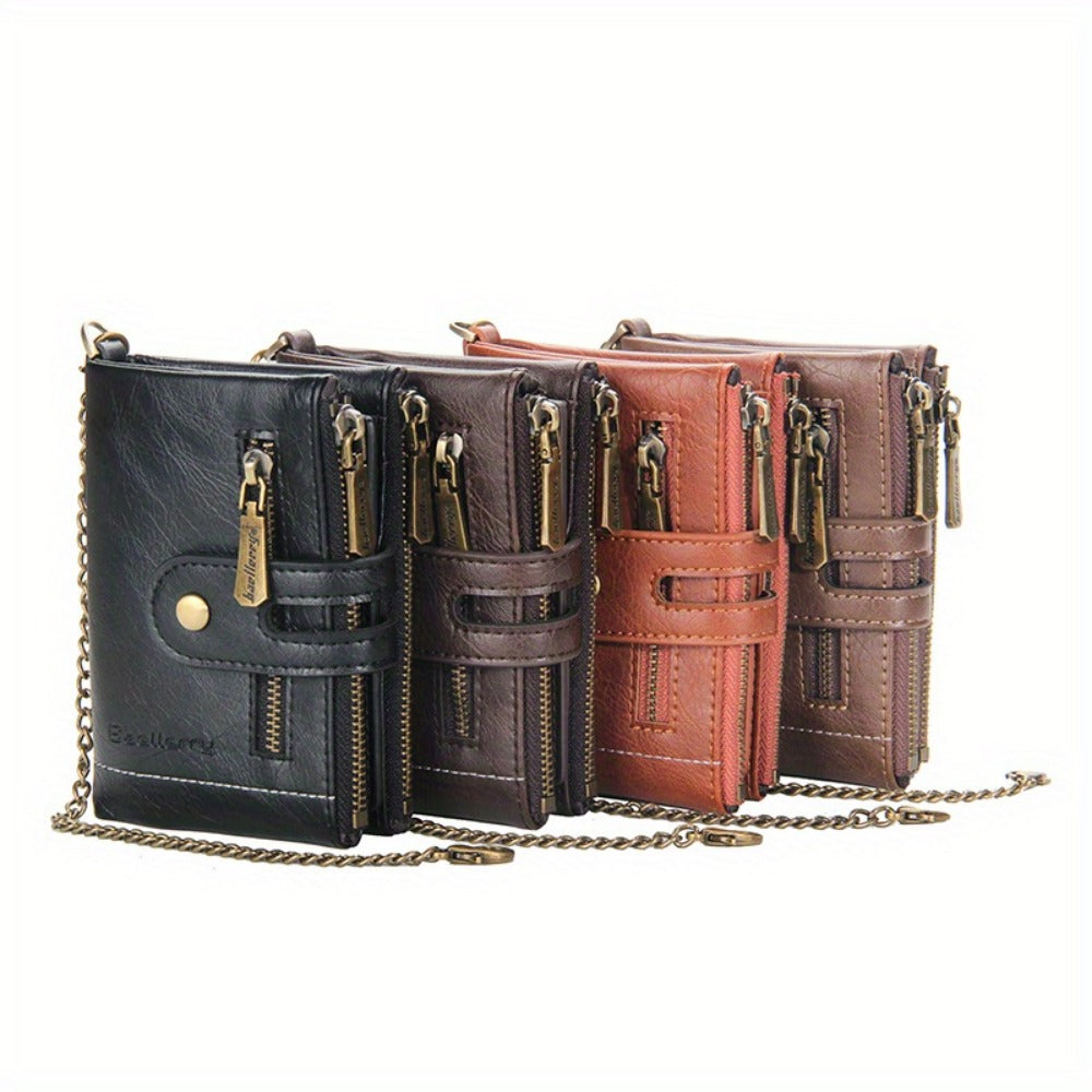 Men's Wallet – PU Leather, Anti-Theft – front view