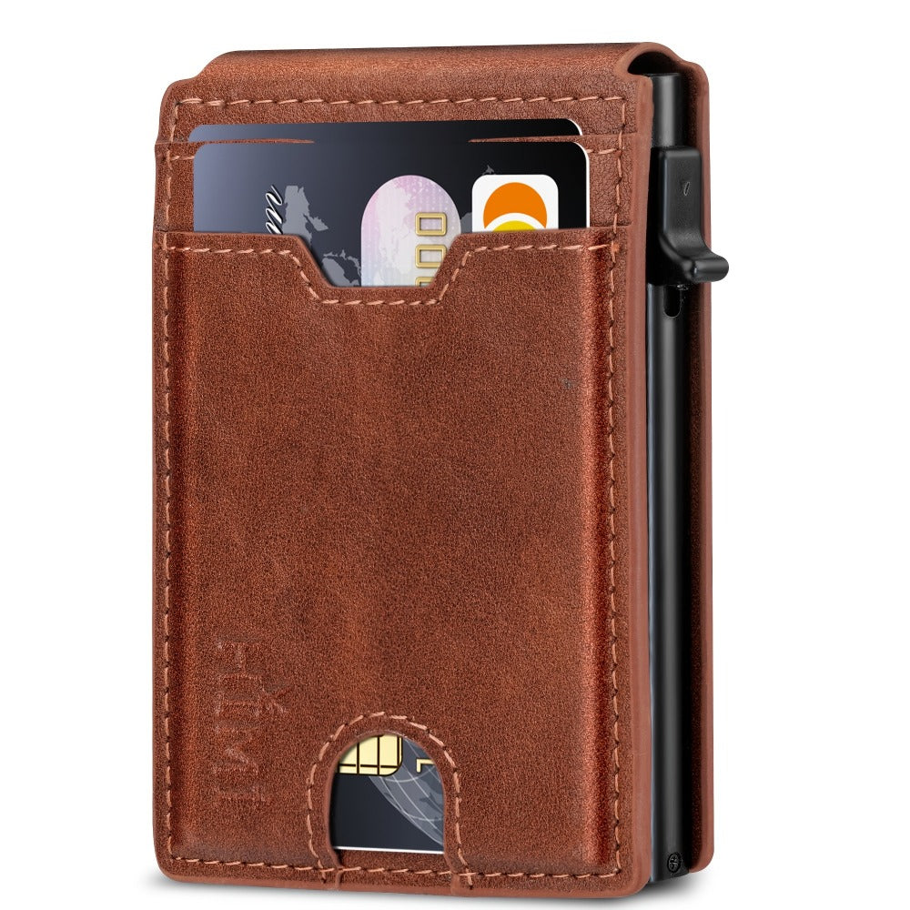 Men's Wallet – RFID Blocking, Aluminum Pop Up Card Holder – detail view 5
