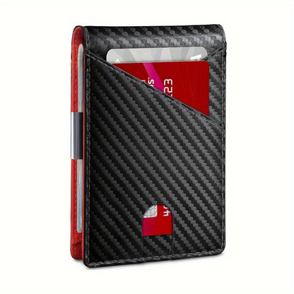 Men's Wallet – RFID Blocking, Carbon Fiber Money Clip Bifold – detail view 11