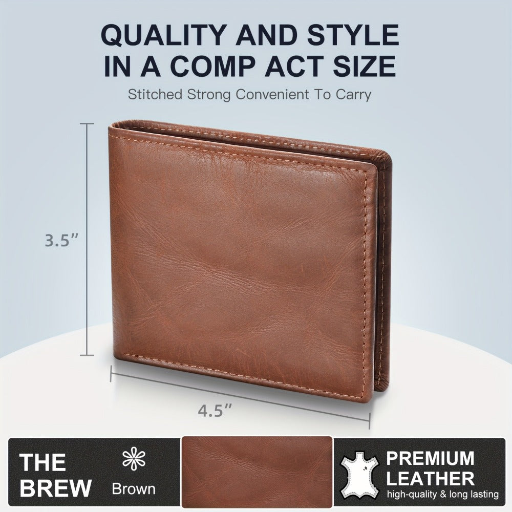 Men's Wallet – RFID Blocking, Crazy Horse Leather Bifold Rfid – detail view 4