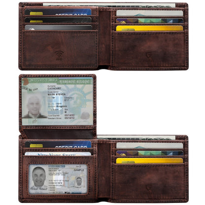 Men's Wallet – RFID Blocking, Dual Cash Section Leather Rfid – detail view 5