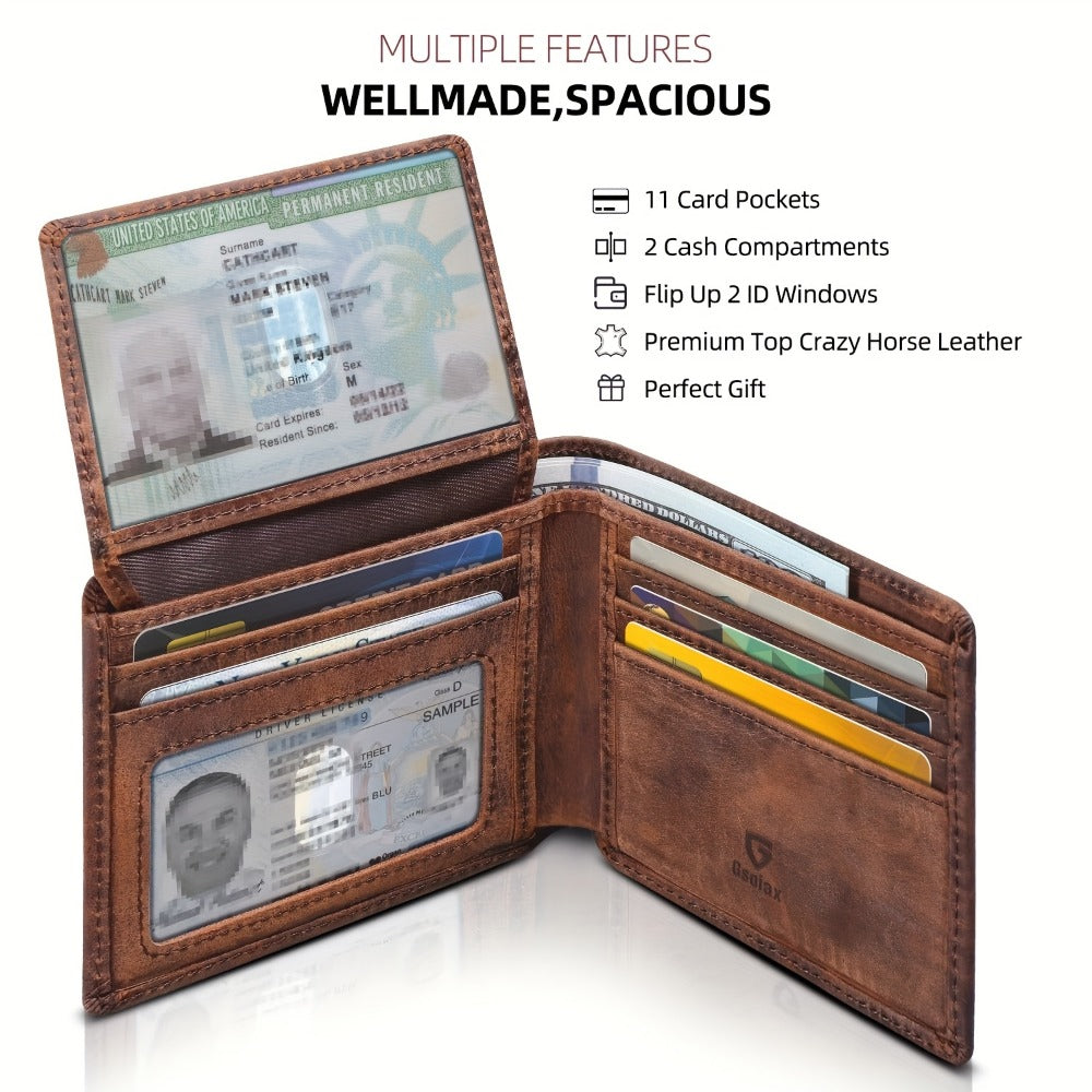 Men's Wallet – RFID Blocking, Dual Cash Section Leather Rfid – detail view 10