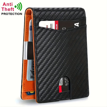 Men's Wallet – RFID Blocking, Microfiber Ultra Thin Rfid Blocking – front view