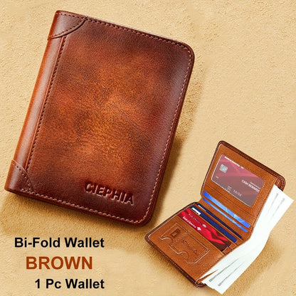 Men's Wallet – RFID Blocking, Oil Wax Cowhide Rfid Blocking – detail view 7
