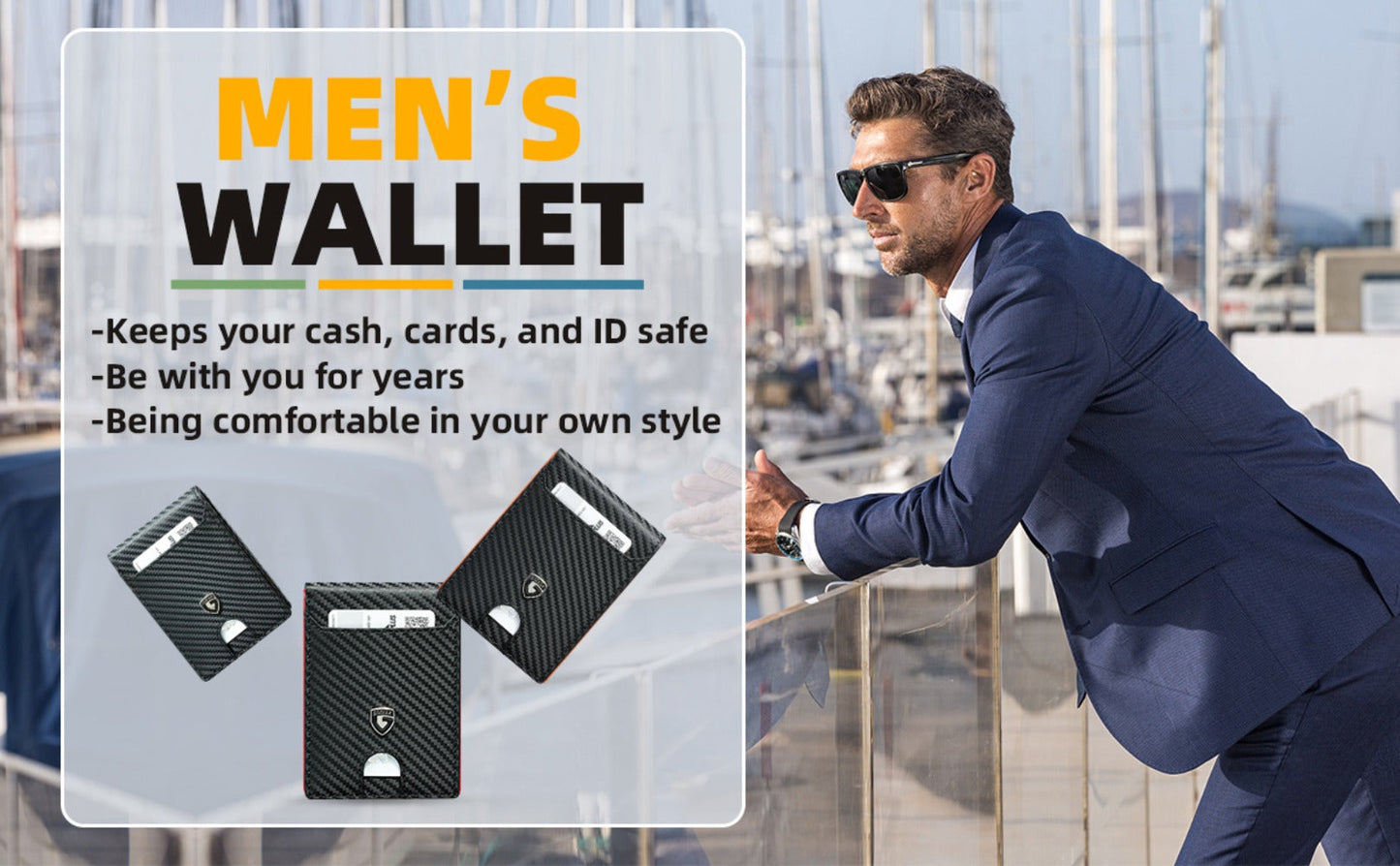 Men's Wallet – RFID Blocking, Rfid Blocking Bifold Card Slots – detail view 6