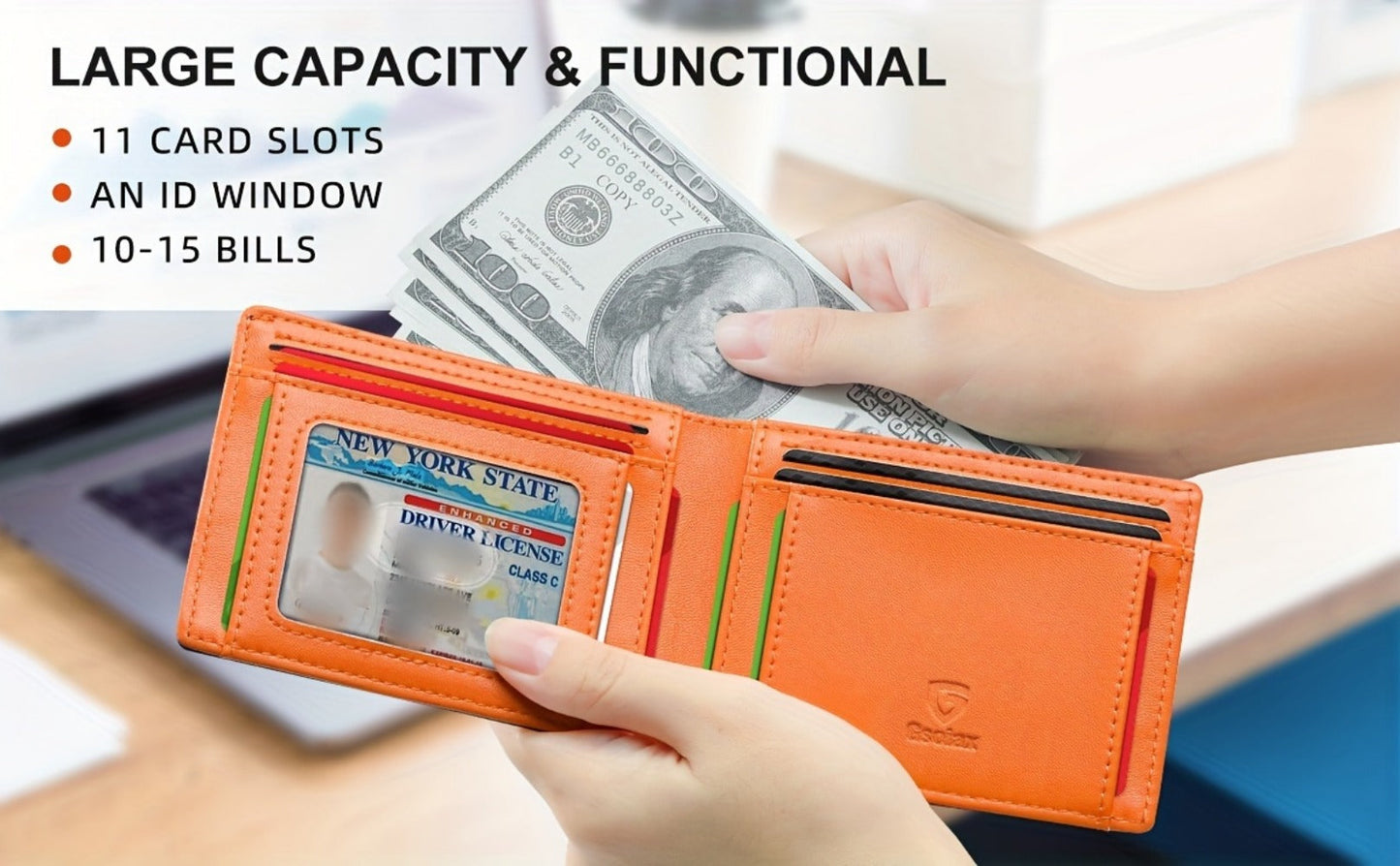 Men's Wallet – RFID Blocking, Slim Rfid Blocking Bifold Carbon – detail view 27