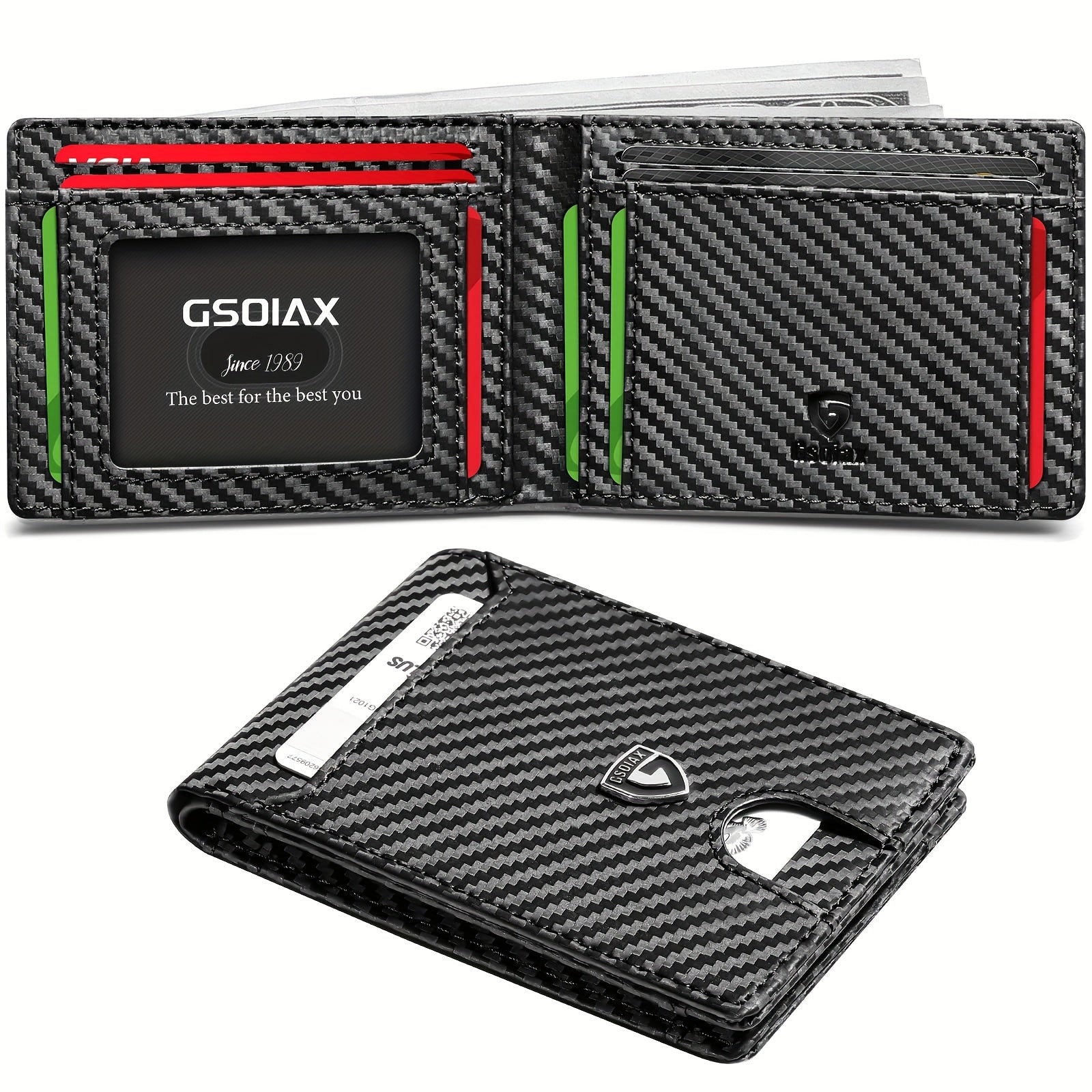 Men's Wallet – 7 Colors, RFID Blocking – front view - product view 13