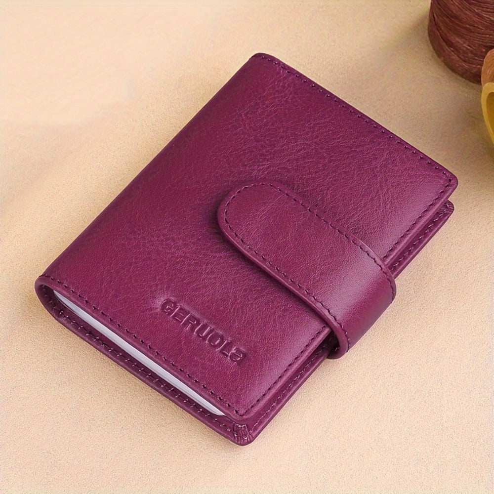 Men's Wallet – 6 Colors, Slim Card Case Cowhide Leather – detail view 2