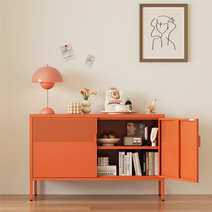 Storage Cabinet shown in the Orange option