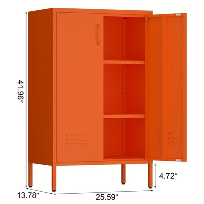 Storage Cabinet shown in the Orange option