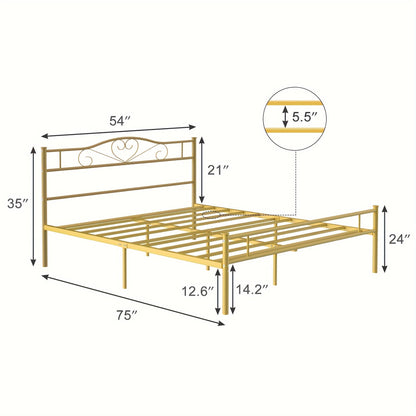 Bed Frame shown in the 【Golden color】, Full option