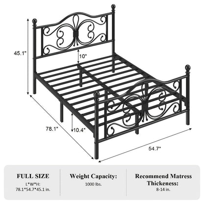 Metal Bed Frame with Headboard and Footboard for Bedroom Comfort and Support detail image - detail view 3