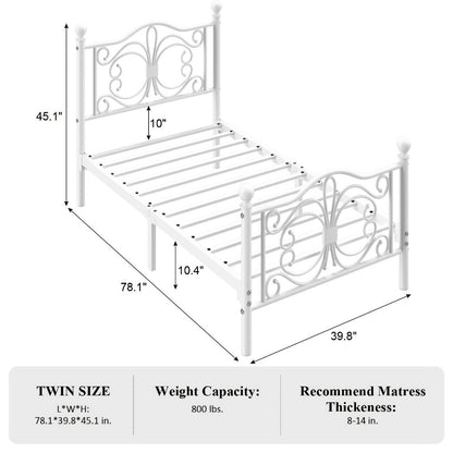 Metal Bed Frame with Headboard and Footboard for Bedroom Comfort and Support detail image - detail view 6