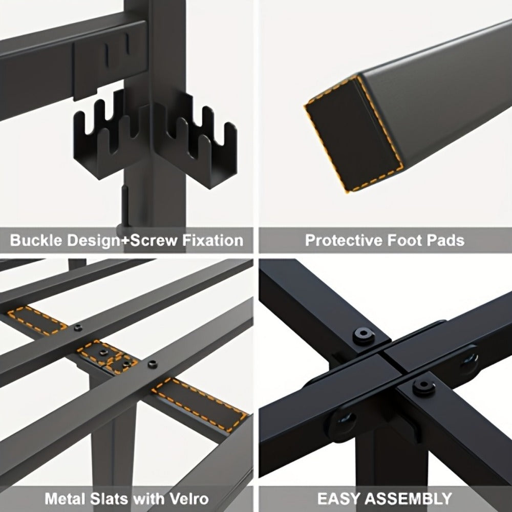 Metal Bed Frame with No Box Spring Needed for Bedroom Comfort and Support detail image - detail view 14
