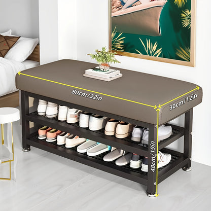 Entryway Bench shown in the Grey, 32 inches option