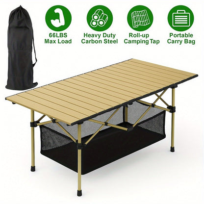 Metal Folding Table, Portable Fold-Up Table for Work, Display, and Everyday Use in Patio detail image - detail view 3