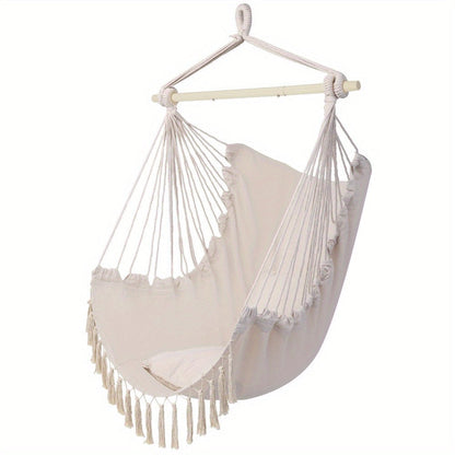 Hammock Swing Chair shown in the Beige option