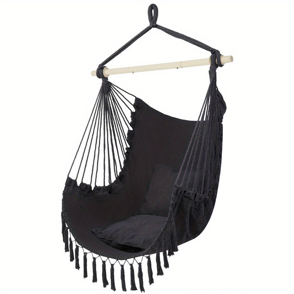 Hammock Swing Chair shown in the Black option