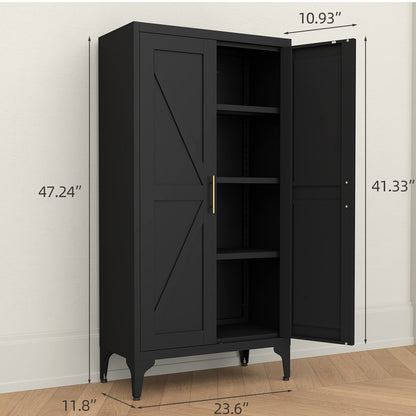 Storage Cabinet shown in the 47 inch Black option