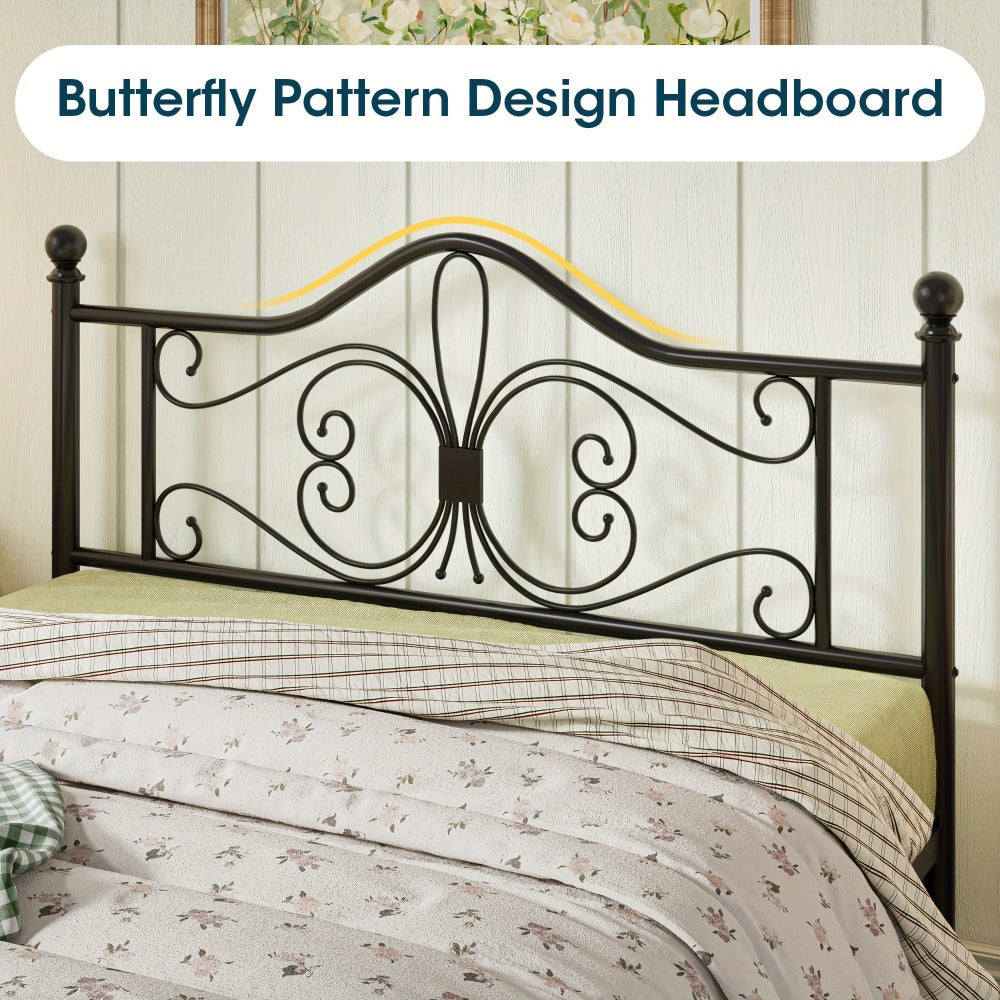 Metal Platform Bed Frame with Headboard and Footboard and No Box Spring Needed for Bedroom detail image - detail view 11