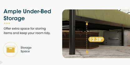 Metal Platform Bed Frame with Headboard and Footboard and No Box Spring Needed for Bedroom detail image - detail view 17