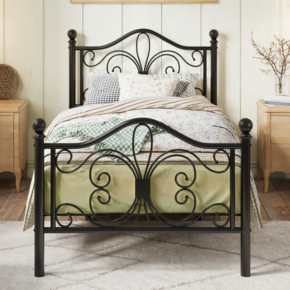 Metal Platform Bed Frame with Headboard and Footboard and No Box Spring Needed for Bedroom detail image - detail view 7