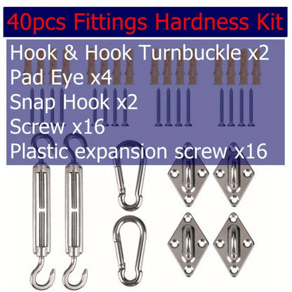 Metal Shade Sail Hardware Kit for Outdoor Shade and Protection in Patio detail image - detail view 12