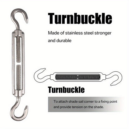 Metal Shade Sail Hardware Kit for Outdoor Shade and Protection in Patio detail image - detail view 5