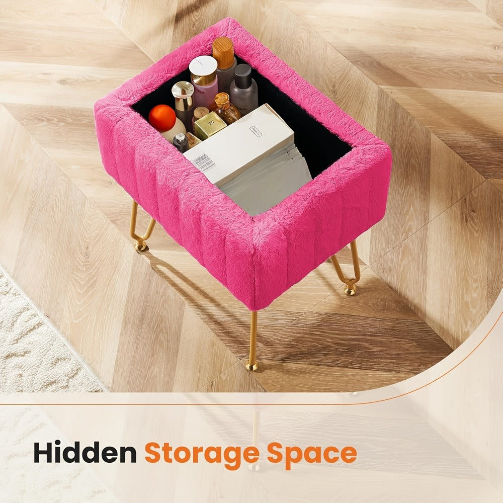 Metal Vanity Stool for Dressing and Daily Routines in Bedroom detail image - detail view 6