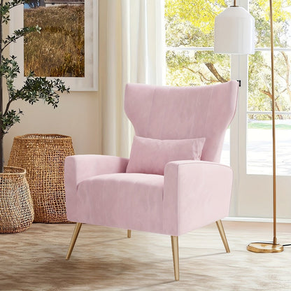 Metal Velvet Accent Chair, Living Room Armchair for Comfortable Everyday Seating detail image - detail view 10
