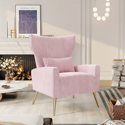 Metal Velvet Accent Chair, Living Room Armchair for Comfortable Everyday Seating detail image - detail view 27