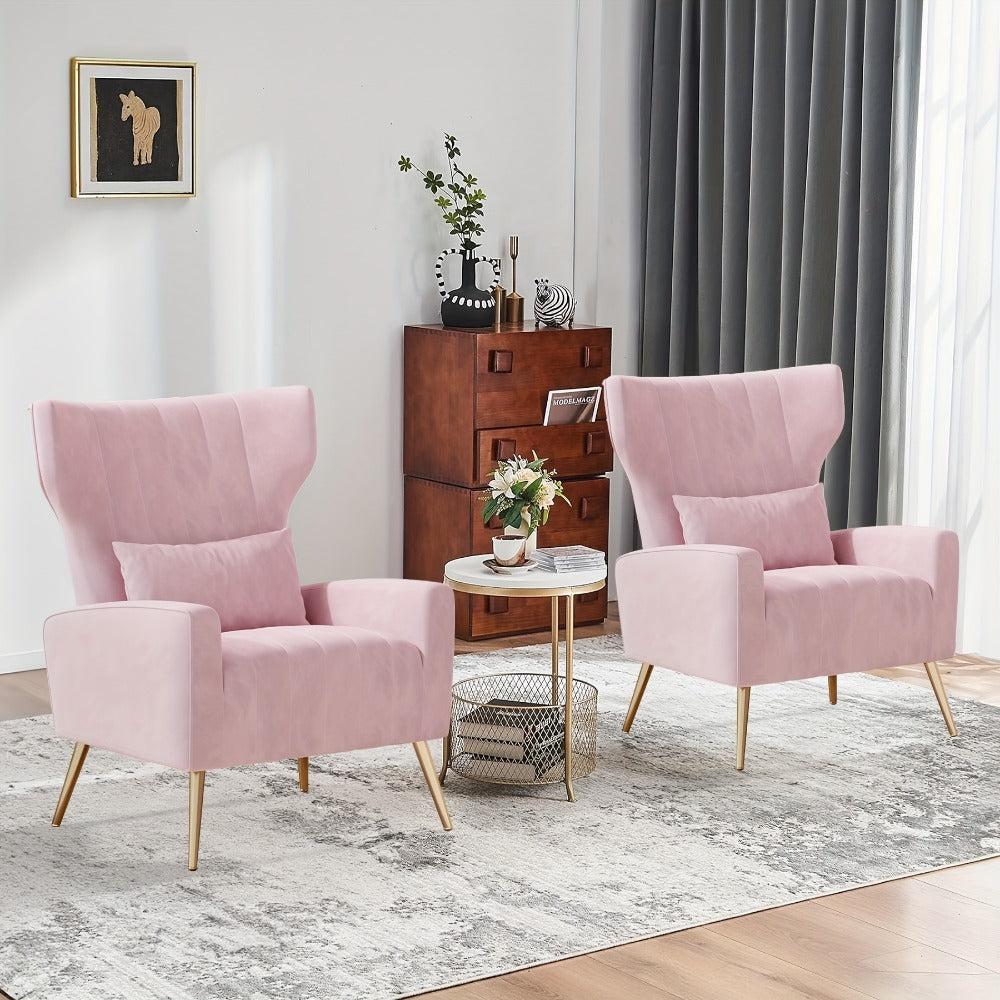 Metal Velvet Accent Chair, Living Room Armchair for Comfortable Everyday Seating detail image - detail view 28