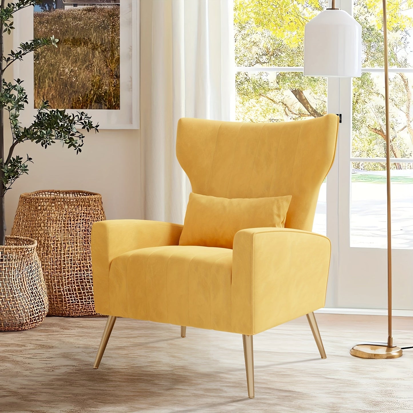 Accent Chair shown in the YELLOW option
