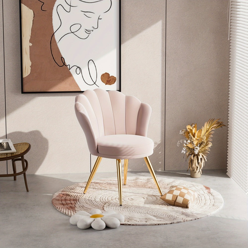 Metal Velvet Dining Chair with Multiple Color Options for Kitchen detail image - detail view 4