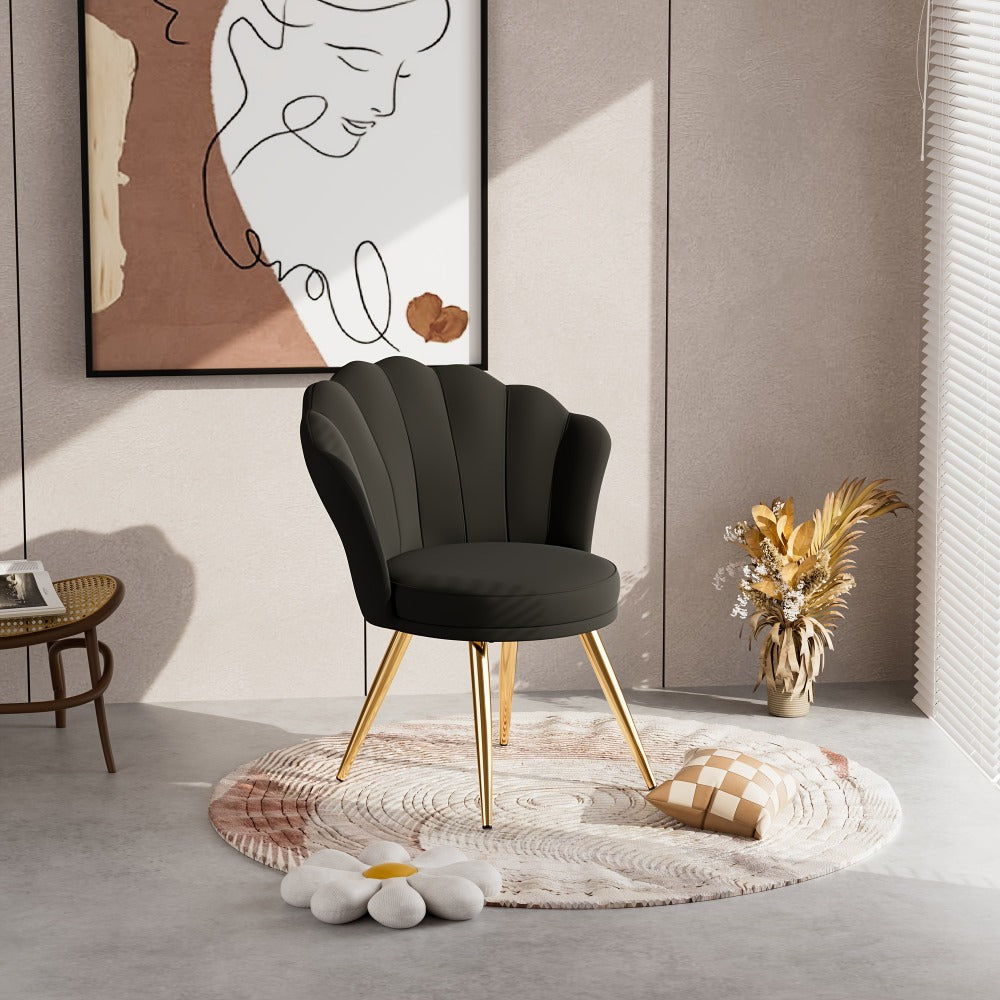 Metal Velvet Dining Chair with Multiple Color Options for Kitchen detail image - detail view 6