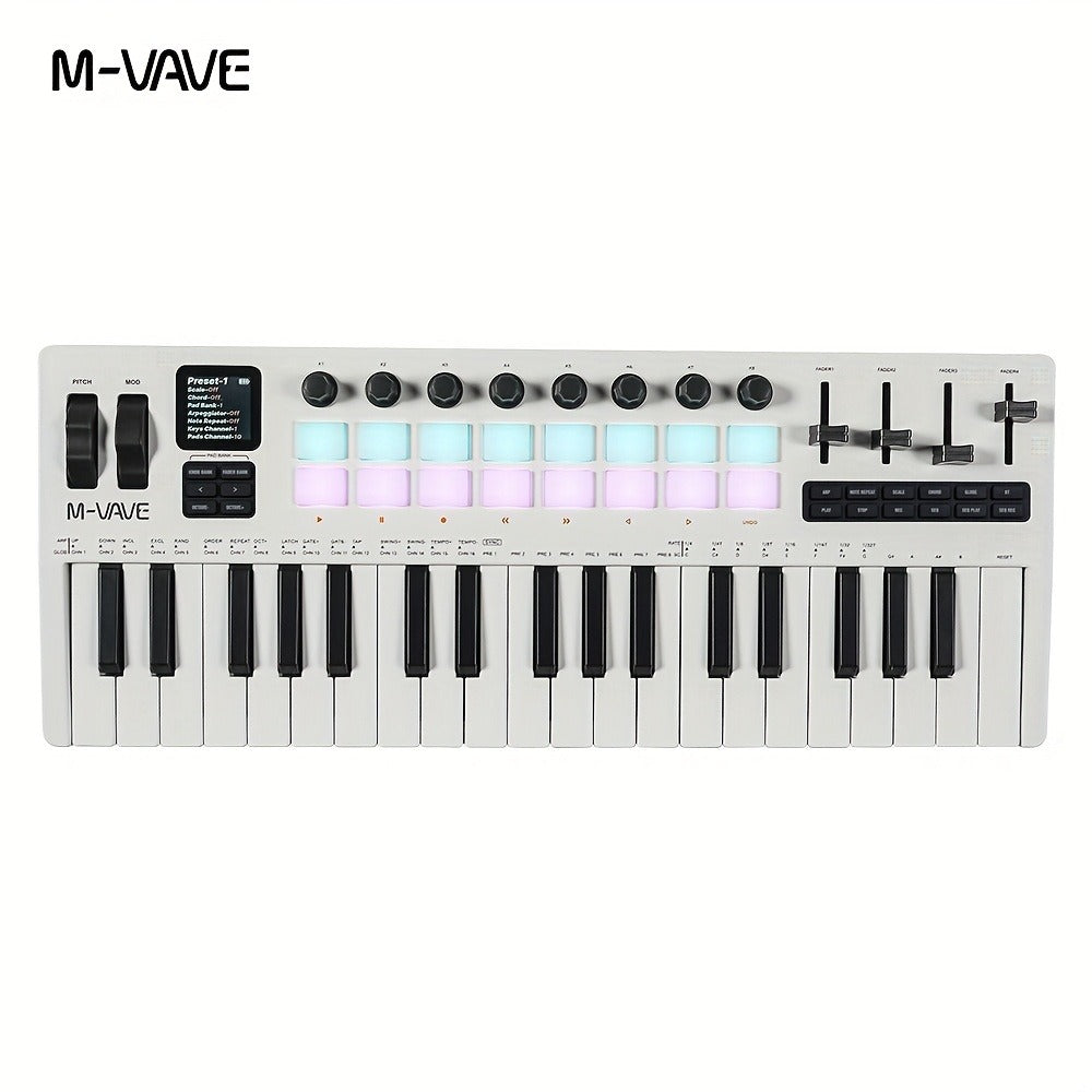 MIDI Keyboard Controller, Wireless, 37 Keys, M-VAVE, SMK37PRO for Music Production detail image - detail view 10