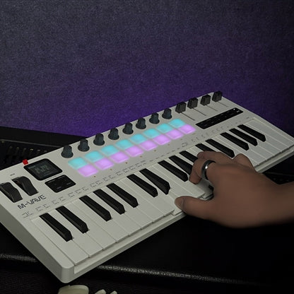 MIDI Keyboard Controller, Wireless, 37 Keys, M-VAVE, SMK37PRO for Music Production detail image - detail view 4