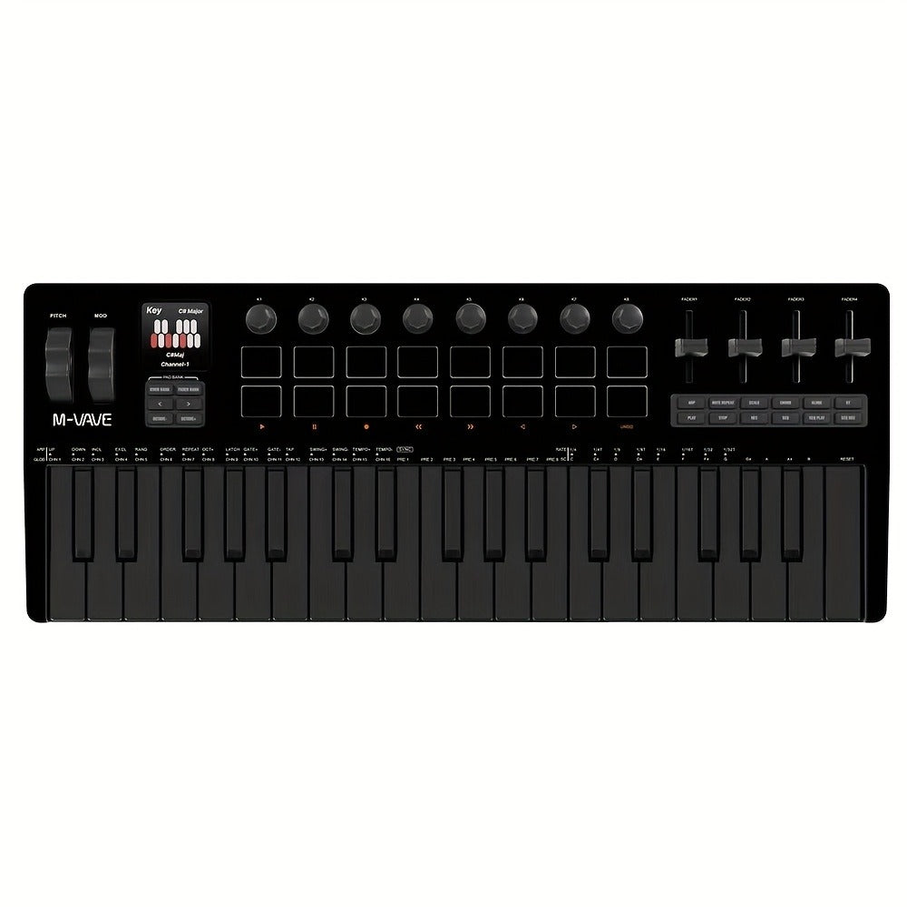 MIDI Keyboard Controller, Wireless, 37 Keys, M-VAVE, SMK37PRO for Music Production detail image - detail view 5