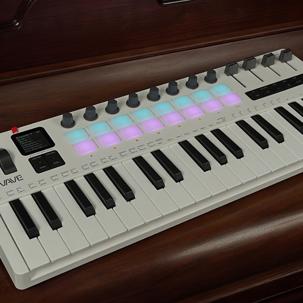 MIDI Keyboard Controller, Wireless, 37 Keys, M-VAVE, SMK37PRO for Music Production detail image - detail view 6