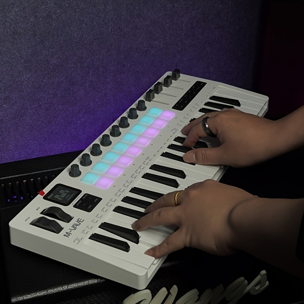 MIDI Keyboard Controller, Wireless, 37 Keys, M-VAVE, SMK37PRO for Music Production detail image - detail view 7