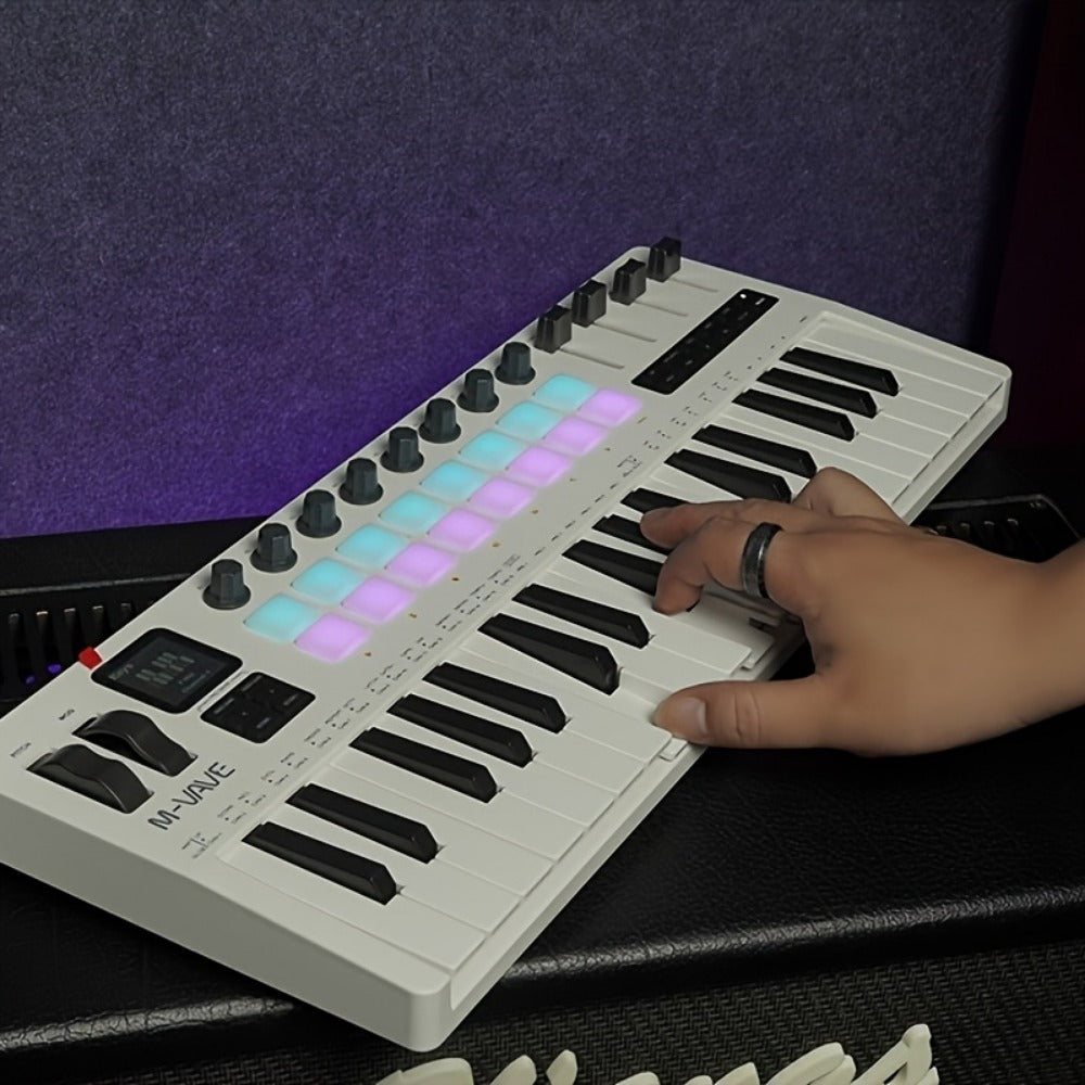 MIDI Keyboard Controller, Wireless, 37 Keys, M-VAVE, SMK37PRO for Music Production detail image - detail view 8